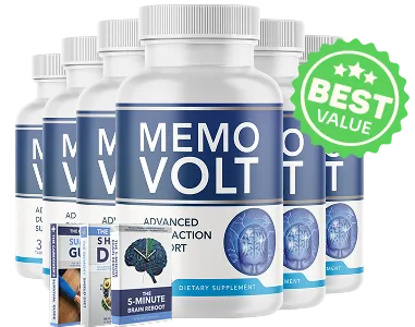 MemoVolt six-bottle brain and cognitive wellness bundle